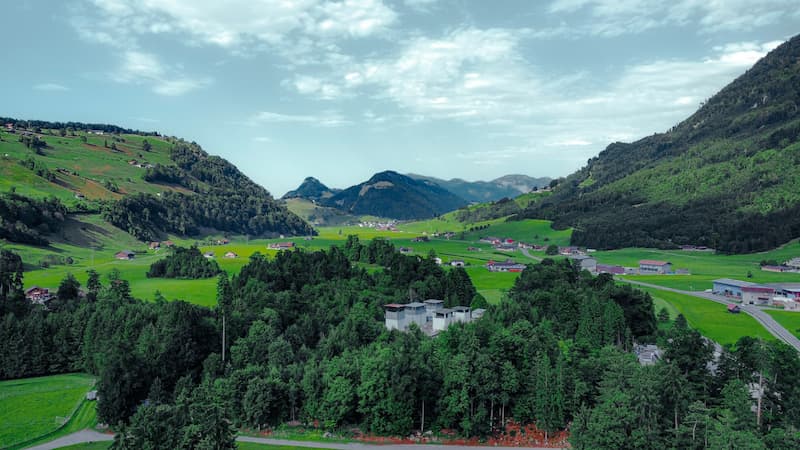 Panoramafoto aus dem Allgäu der Familienmaufaktur